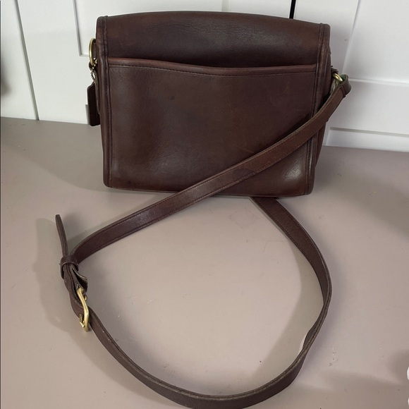 Vintage Coach Devon DarkBrown Shoulder/Crossbody #9908 - Picture 4 of 8